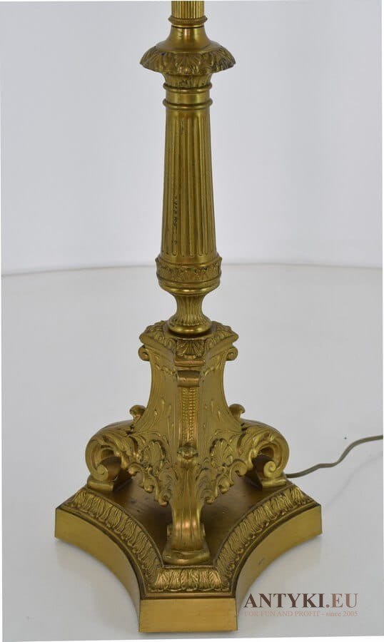 Lampa barok rokoko antyk. Podłogowa lampa stojąca do pałacu zamku.