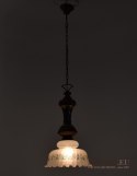 Lampa nad stolik do wiejskiej góralskiej chaty. Lampka wisząca rustykalna do wysokiego pokoju.