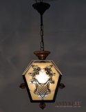 Lampka sufitowa art deco do ganku holu lampa wisząca pod daszek