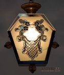 Lampka sufitowa art deco do ganku holu lampa wisząca pod daszek