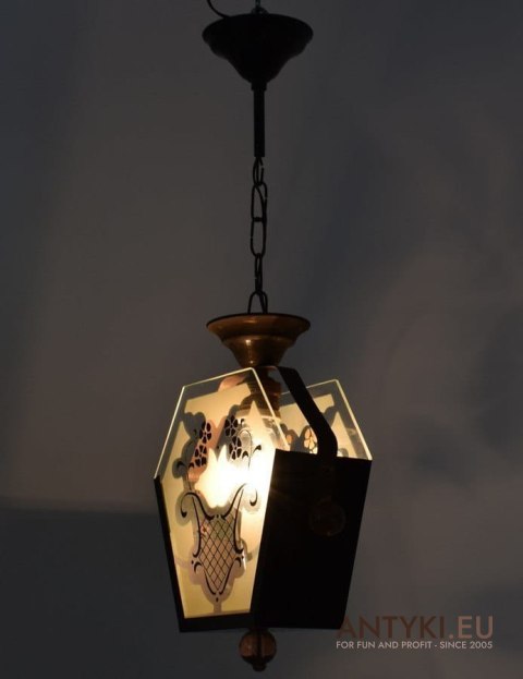 Lampka sufitowa art deco do ganku holu lampa wisząca pod daszek