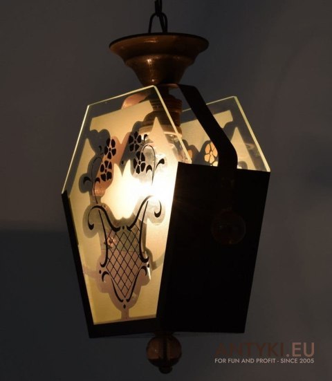 Lampka sufitowa art deco do ganku holu lampa wisząca pod daszek