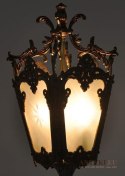 Latarnia pałacowa lampion mosiężny do zamku duża lampa ekskluzywna do dworu antyki luksusowe