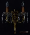 Ludwikowskie kinkiety z kryształami lampki ścienne oświetlenie antyki