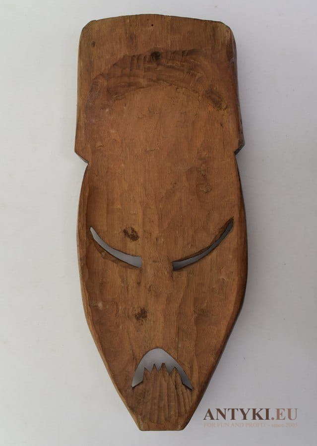 Maska afrykańska ręcznie rzeźbiona zabytkowa kultura afryka dzieło plemienne