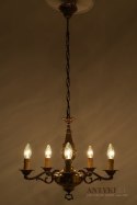 Mały mosiężny żyrandol antyk korytarzowy lampa wisząca do ganku holu