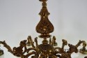 Mosiężny żyrandol barokowy antyk do ekskluzywnego salonu zamkowego pałacowego