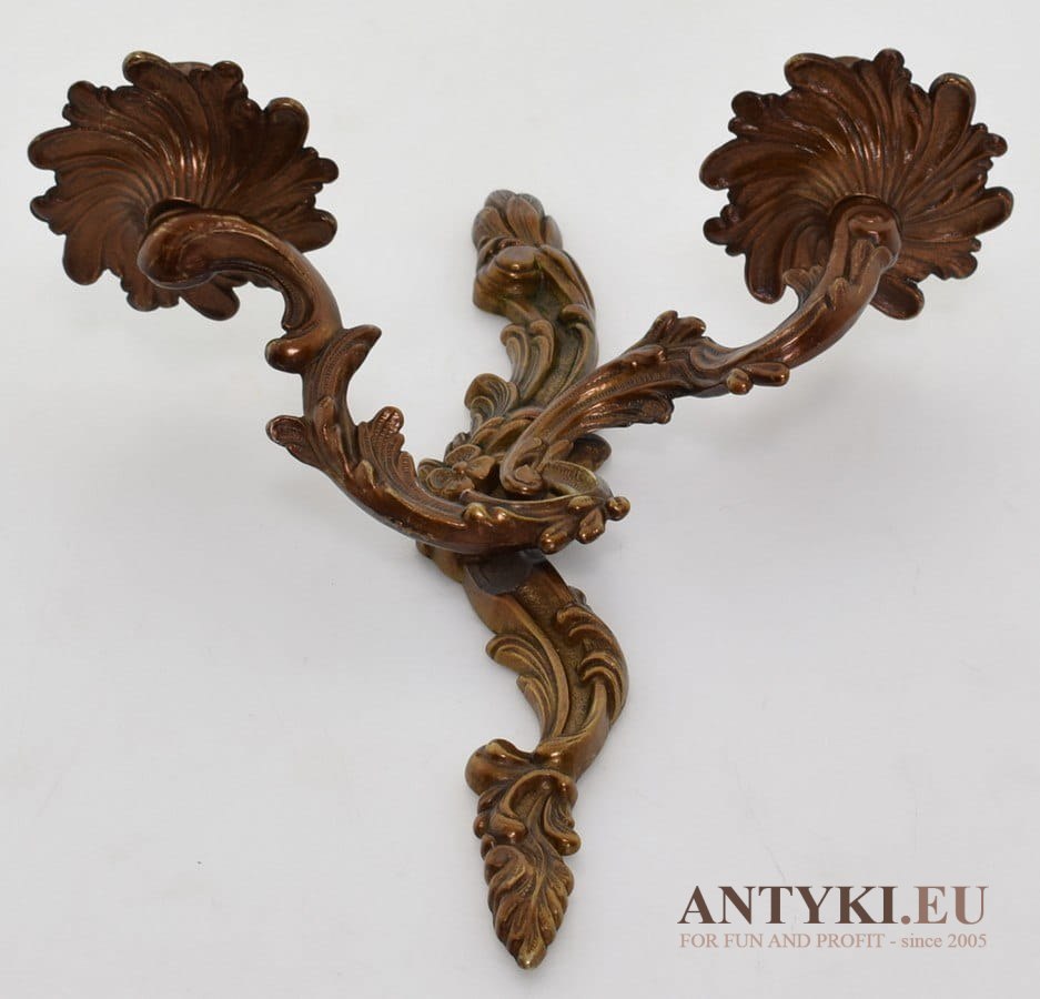 Muzealny świecznik barokowy antyk styl barok rokoko antyki do domu