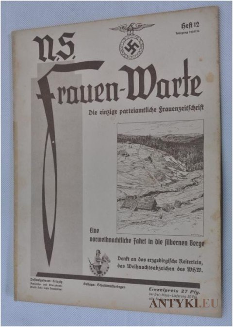 NS FRAUEN WARTE NAZI PROPAGANDA HEFT 12 1936 NSDAP