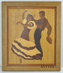Obraz drewniany intarsje tańczący flamenco