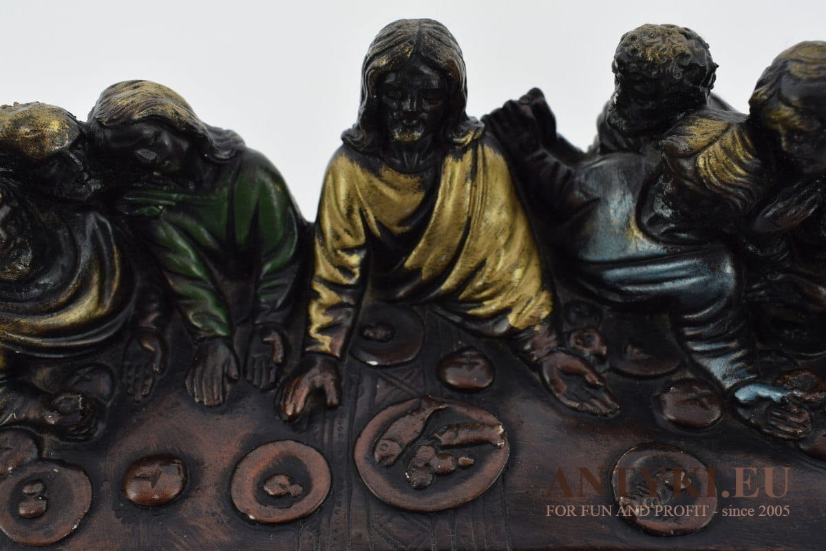 Ostatnia wieczerza rzeźba gipsowa katolicka Jezus z apostołami