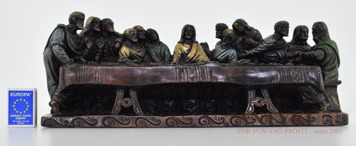 Ostatnia wieczerza rzeźba gipsowa katolicka Jezus z apostołami