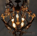 Pałacowa lampa w stylu Ludwik XV. Lampa z kokardami i kryształami. EKSKLUZYWNA!!! Antyk.