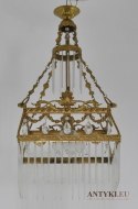 Pałacowy żyrandol NAPOLEON III Stary Francuski chandelier. Antyk unikat.