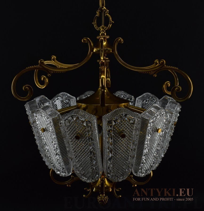 Pałacowy żyrandol kryształowy antyk lampa ekskluzywna do dworu pałacu