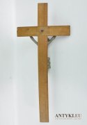 Pasyjka krzyż rustykalny antyk. Jezus Chrystus na krzyżu. Antyk
