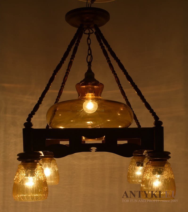 Rasowy rustykalny żyrandol salonowy lampa wisząca rustykalna antyczna