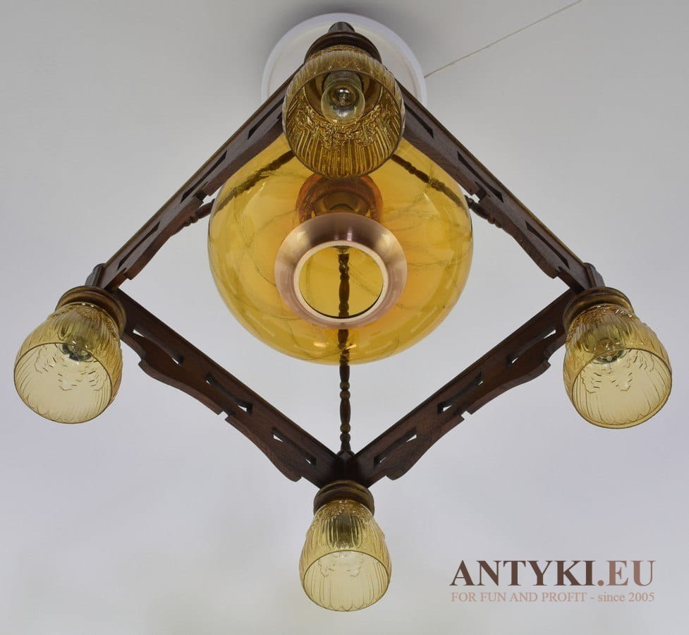 Rasowy rustykalny żyrandol salonowy lampa wisząca rustykalna antyczna