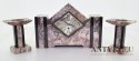 Rasowy zegar ART DECO z przystawkami prawdziwy antyczny zegar kominkowy