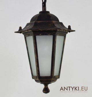 Retro lampa zewnętrzna na balkon do ganku lampka sufitowa czarno miedziana vintage