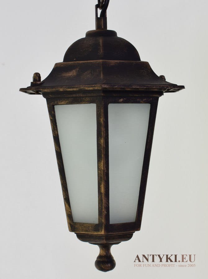Retro lampa zewnętrzna na balkon do ganku lampka sufitowa czarno miedziana vintage