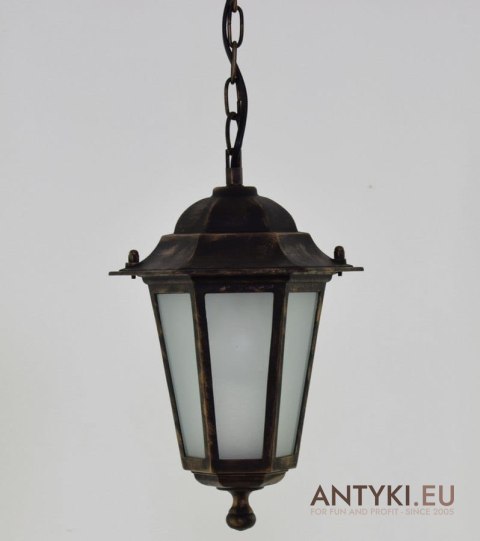 Retro lampa zewnętrzna na balkon do ganku lampka sufitowa czarno miedziana vintage