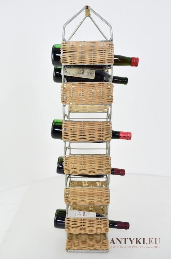 Retro szafka na wina stojak na butelki z winem w stylu rustykalnym vintage