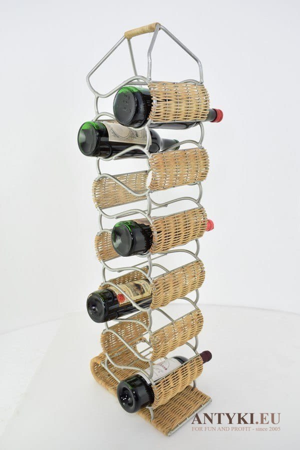 Retro szafka na wina stojak na butelki z winem w stylu rustykalnym vintage