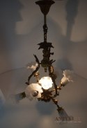 Rewelacyjny żyrandol antyczny lampa wisząca secesyjna muzealna