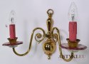 Różowe kinkiety prowansalskie lampki ścienne mosiężny w stylu retro vintage rustyk