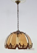 Rustykalna lampa nad stolik żyrandol do pomieszczenia rustykalnego