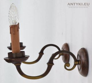 Rustykalne kinkiety korytarzowe. Satre lampki ścienne na korytarz. Antyki i starocie