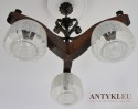 Rustykalny żyrandol z kloszami lampa sufitowa salonowa rustykalna