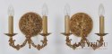 SECESYJNE KINKIETY DUŻE LAMPKI Z MOSIĄDZU LAMPY NA ŚCIANE ŚCIENNE SECESJA