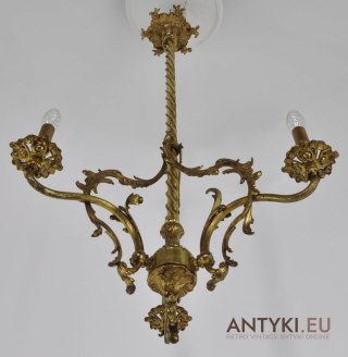 SECESYJNY ŻYRANDOL SALONOWY ART NOUVEAU SECESJA JUGENDSTIL