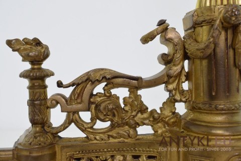 Secesyjna ochrona do kominka płotek Art Nouveau Jugendstil prawdziwy antyk do twojego domu