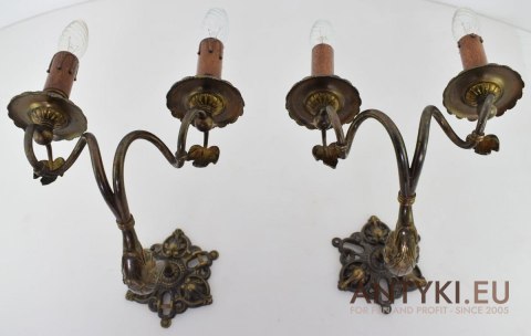 Secesyjne kinkiety dla konesera antyków lampy ścienne oryginalne art nouveau jugendstil