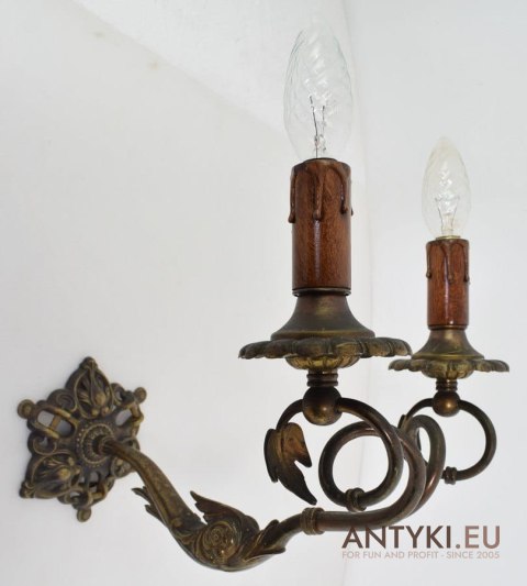 Secesyjne kinkiety dla konesera antyków lampy ścienne oryginalne art nouveau jugendstil