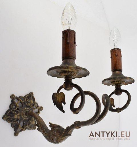 Secesyjne kinkiety dla konesera antyków lampy ścienne oryginalne art nouveau jugendstil