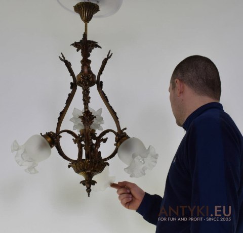 Sensacyjny żyrandol barokowy lampa wisząca rokokowa antyczna pałacowa