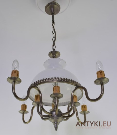 SREBRNY RUSTYKALNY ZYRANDOL SREBRNA LAMPA SUFITOWA