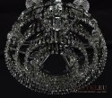 Srebrny żyrandol kryształowy ekskluzywna lampa z kryształami do salonu