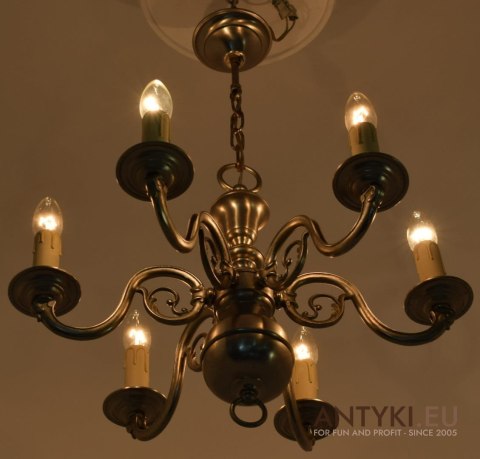 Srebrny żyrandol retro vintage oświetlenie nietypowe lampa sufitowa srebrna