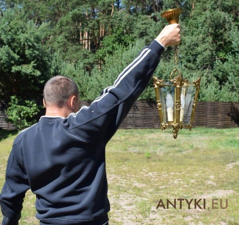 Stara łazienkowa lampa sufitowa. Lampa pałacowa do ganku holu łazienki óswietlenie luksusowe