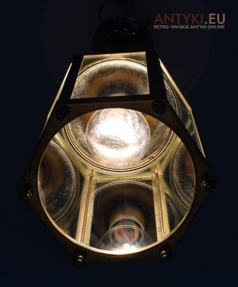 Stara przyrdzewiała lampa sufitowa lampa retro vintage