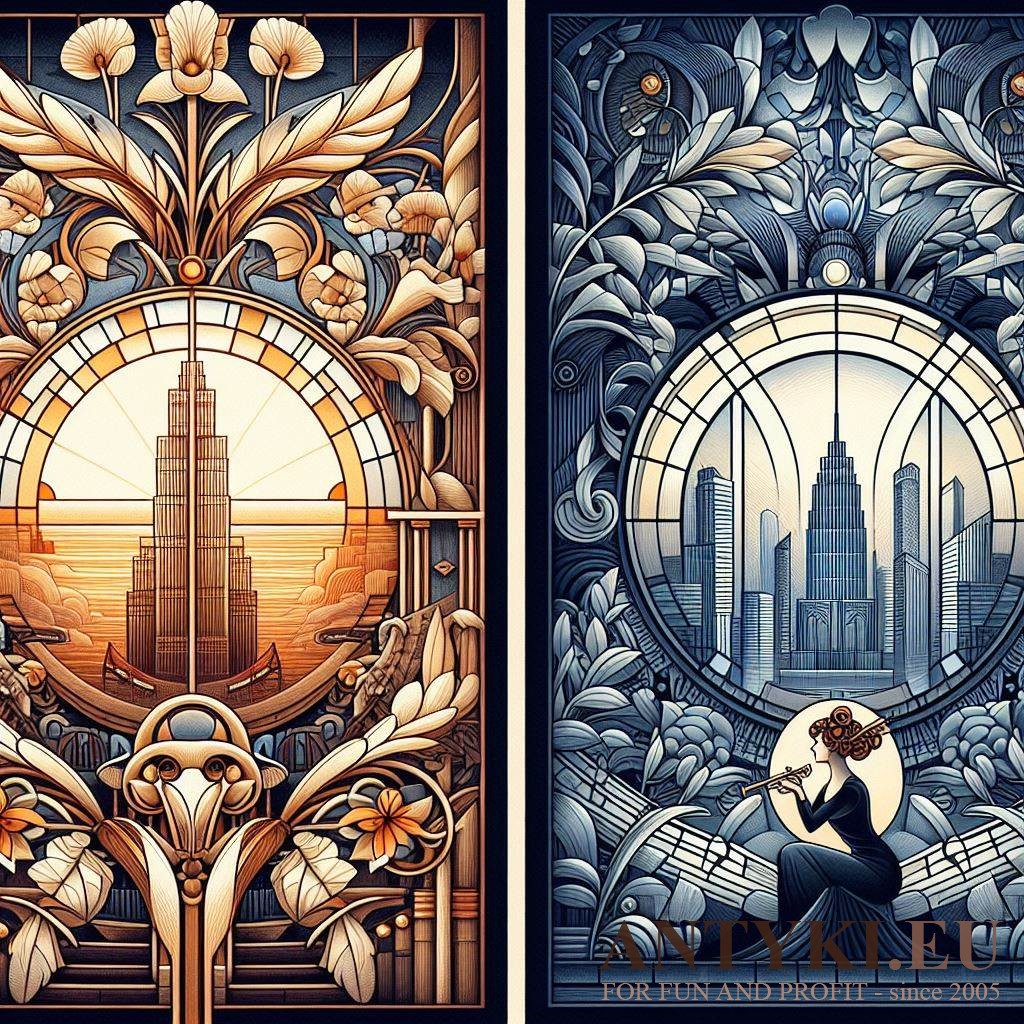 Art Deco vs Art Nouveau Kontrastowe Wizje Piękna i Funkcjonalności ☑