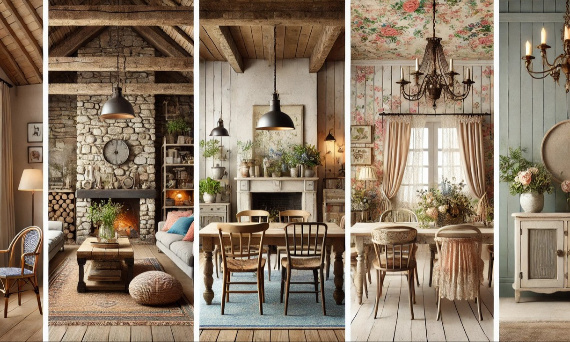 Style wnętrzarskie: rustykalny, farmhouse i cottagecore – podobieństwa i różnice