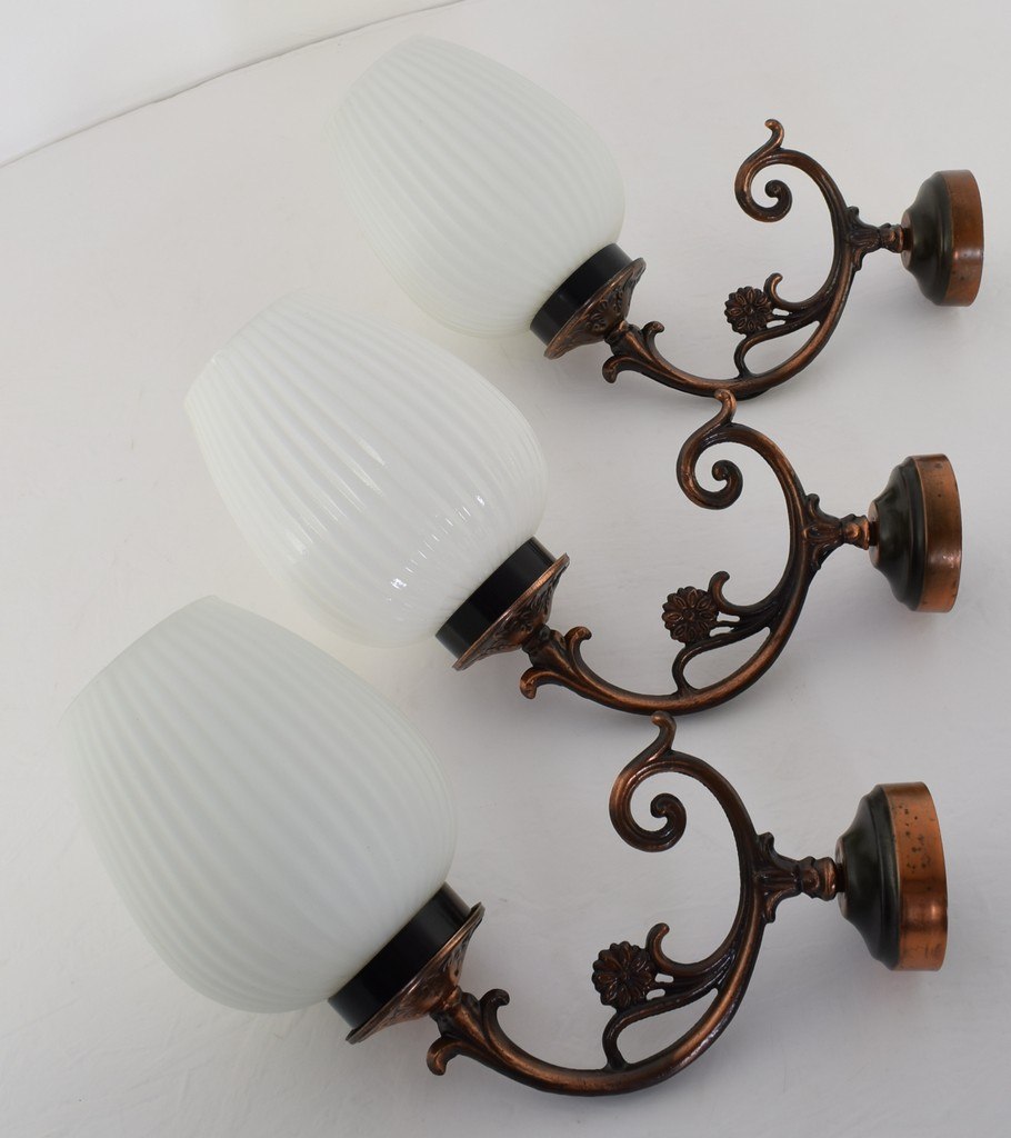 miedziane lampy rustykalne
