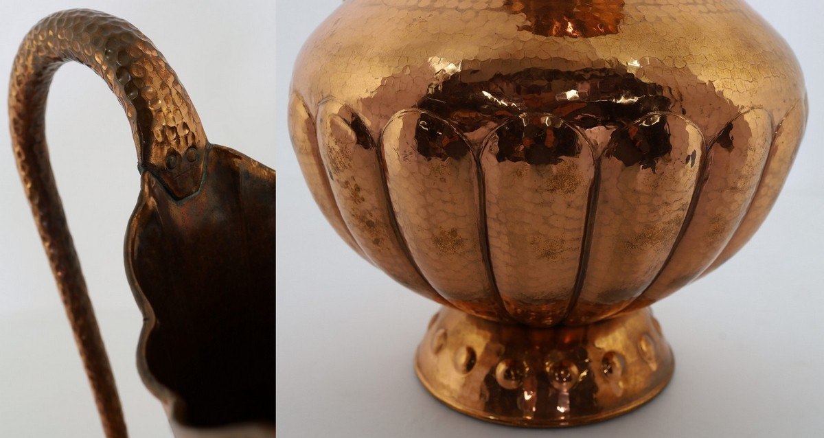 Miedź młotkowana wazon