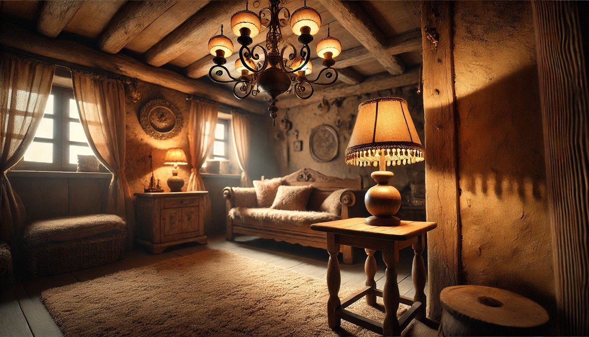 oświetlenie do góralskiej chaty